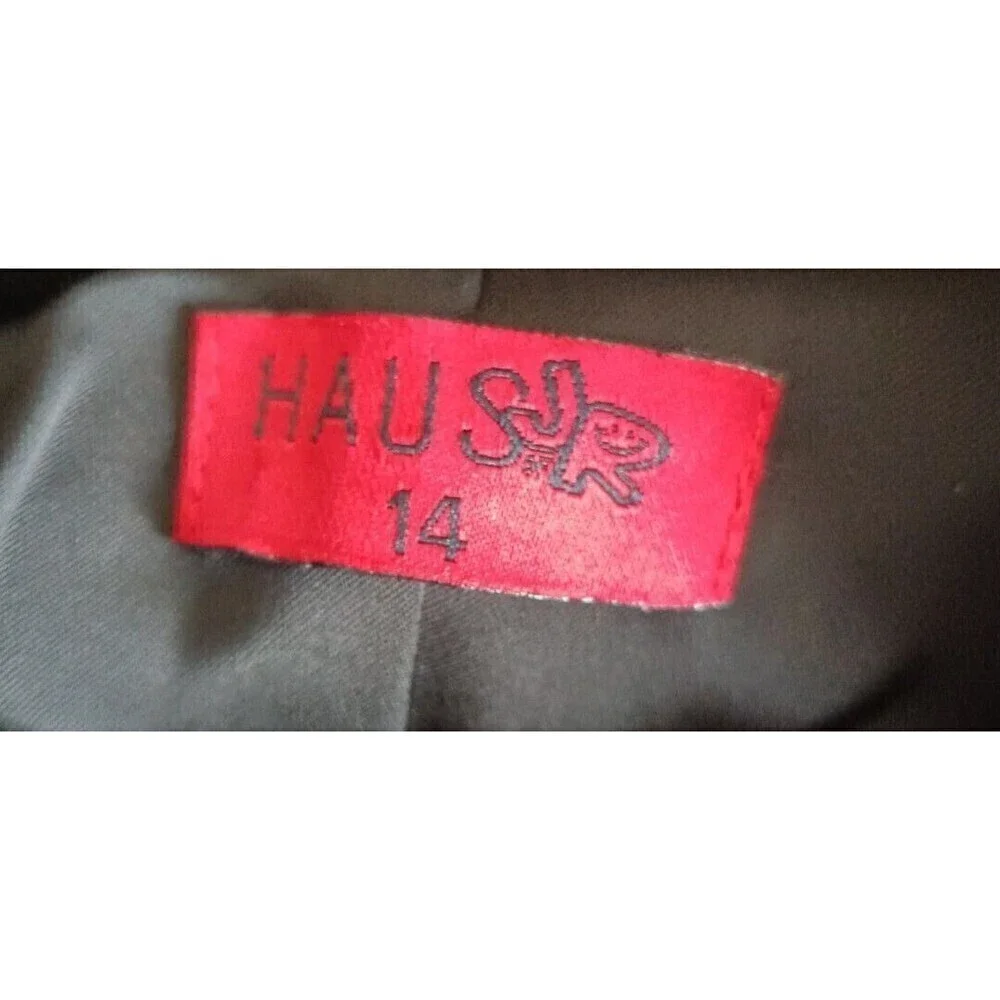 Haus Of Jr Plaid Flannel Jacket Kids Size 14 Brown Hooded Long Sleeve